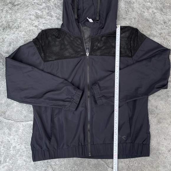 DIADORA Breeze Jacket Sz xl windbreaker black navy - Picture 5 of 7